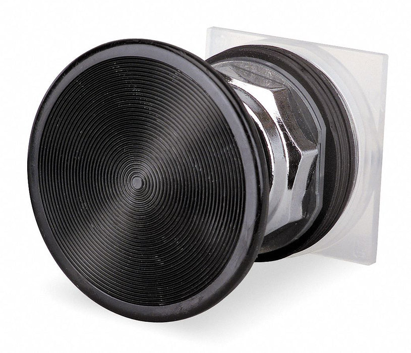 Mushroom Head Push Button Black 30mm