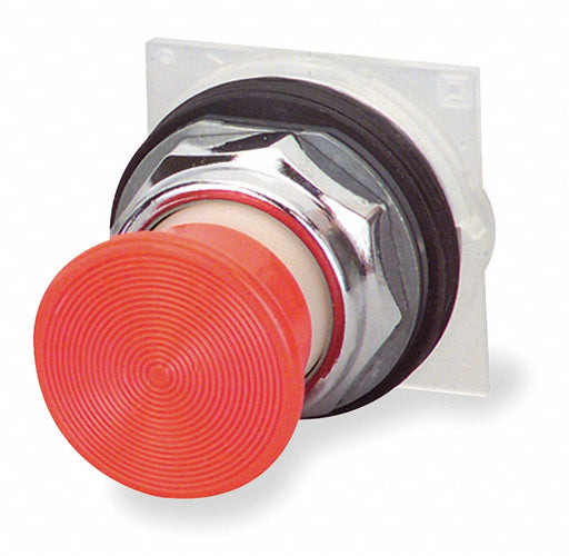 MushroomHeadPushButton Red NonIllum 30mm