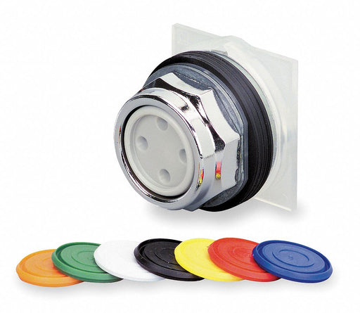 Keyed Push Button Silver Non-Illum 30mm