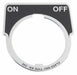 LegendPlate On-Off Silver/Blk Half-Round