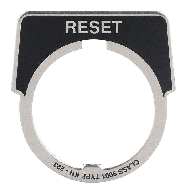 LegendPlate Reset Silver/Blk Half-Round