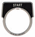 LegendPlate Start Silver/Blk Half-Round
