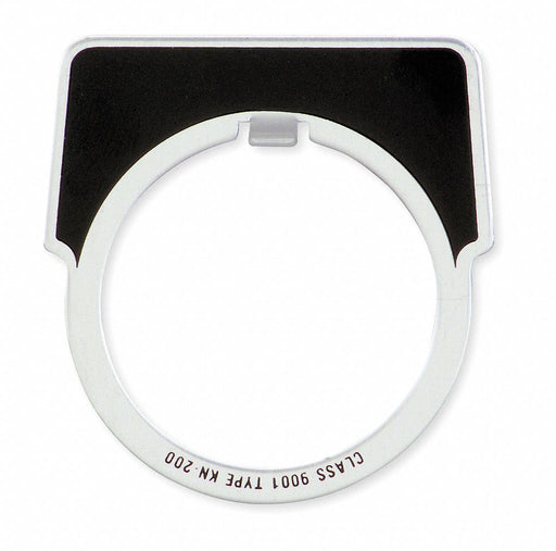 LegendPlate Close Silver/Blk Half-Round