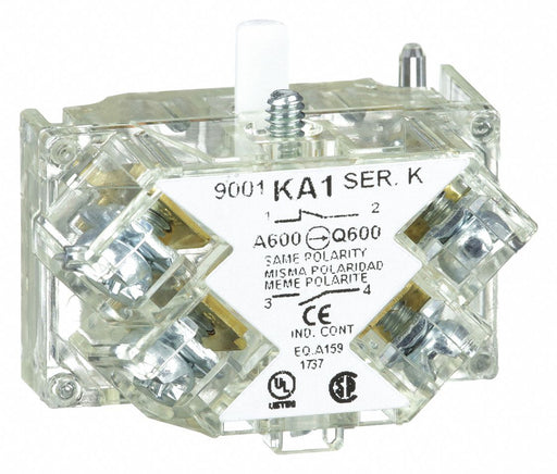Contact Block Clear 1NO/1NC 30 mm
