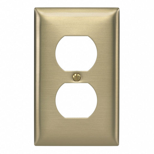 Dup Recept Wll Plt Stnd Brass 1Gng Brsh