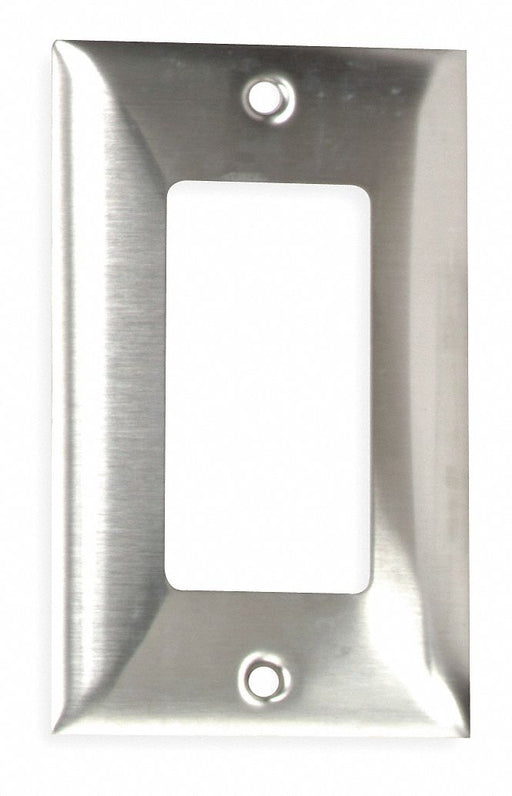 Rocker Wall Plate Stnd Silver 1Gng Brsh