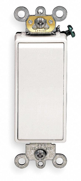 Wall Switch White 20 A Single Pole 2 hp