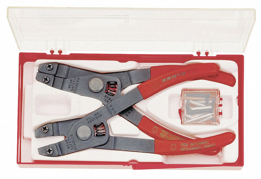 Retaining Ring Plier Set 0 to 90Deg 18pc