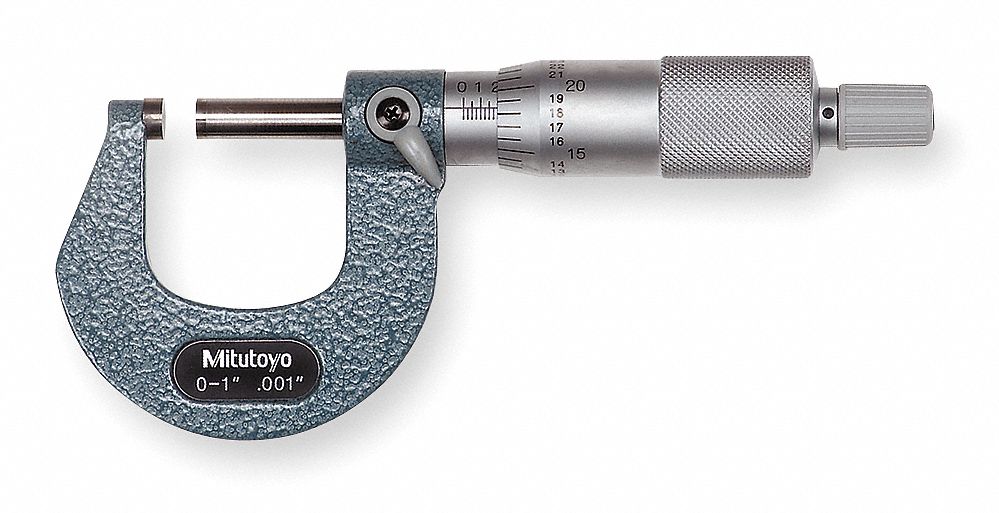 Micrometer 0-1 In 0.001 Ratchet