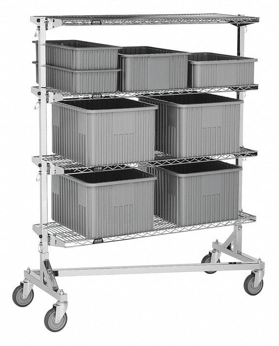 Nesting Wire Cart 24 in W 48 in L