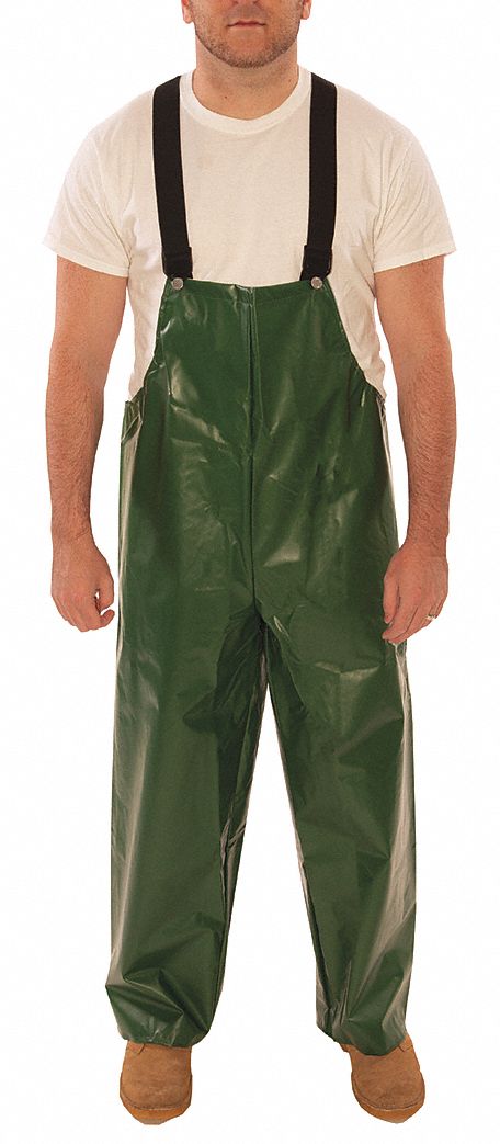 D8971 Rain Bib Overall Unrated Green L