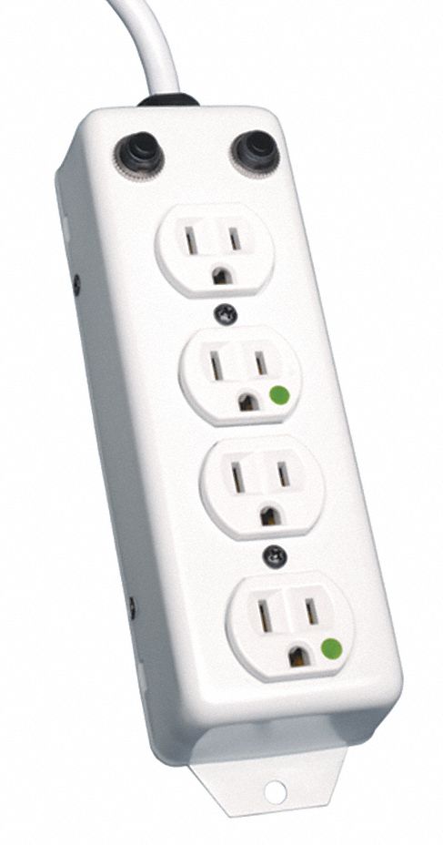 OutletStrip White 8-21/32in 4Outlets