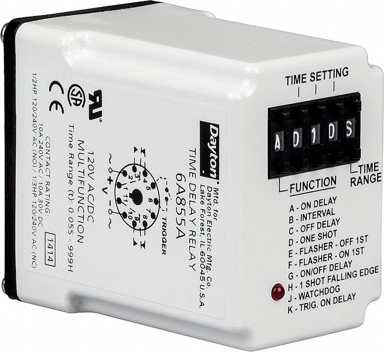 H7785 MultiFunTimeDelayRelay 12VDC 11Pins