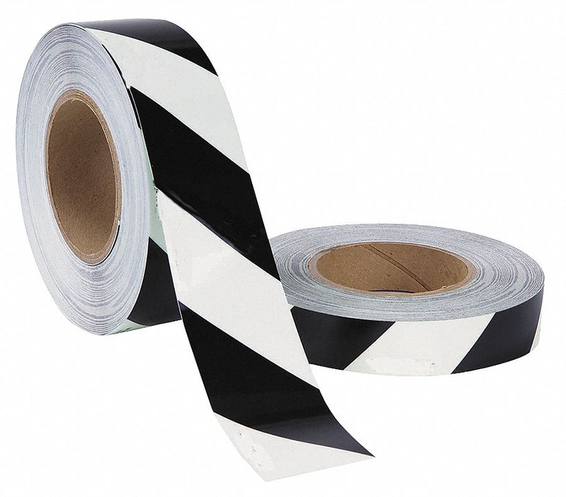 Floor Tape Black/White 1 inx100 ft Roll
