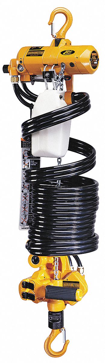 Air Chain Hoist 500 lb Cap. 6.5 ft Lft