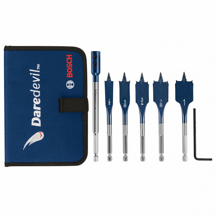 Spade Blade Drill Set 6pc Carbon Steel