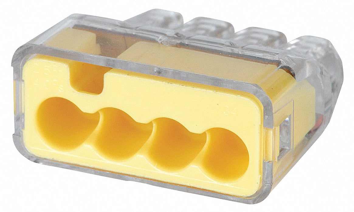 PushInWireConnector Ylw 20A PC PK5000
