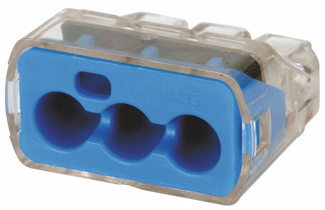 PushInWireConnector Blu 30A PC 600V PK50