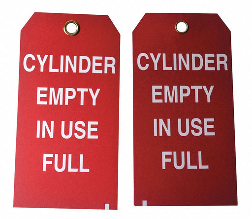 Cylnder Status Tag 5 3/4in H 3in W PK100