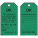 Tag Black/Green 5-3/4inH 3inW PK10