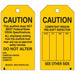 Tag Black/Yellow 5-3/4inH 3inW PK10