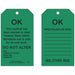 Tag Black Green Polyester 7inH 4inW PK10