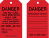 Tag Black Red Polyester 7inH 4inW PK10