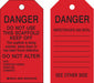 Tag Black/Red 5-3/4inH 3inW PK10