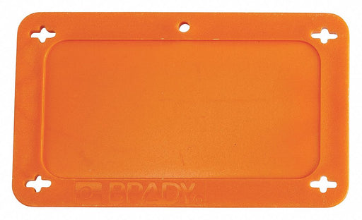 Blank Tag Plstc 2 1/5in H 3 5/7in W Orng