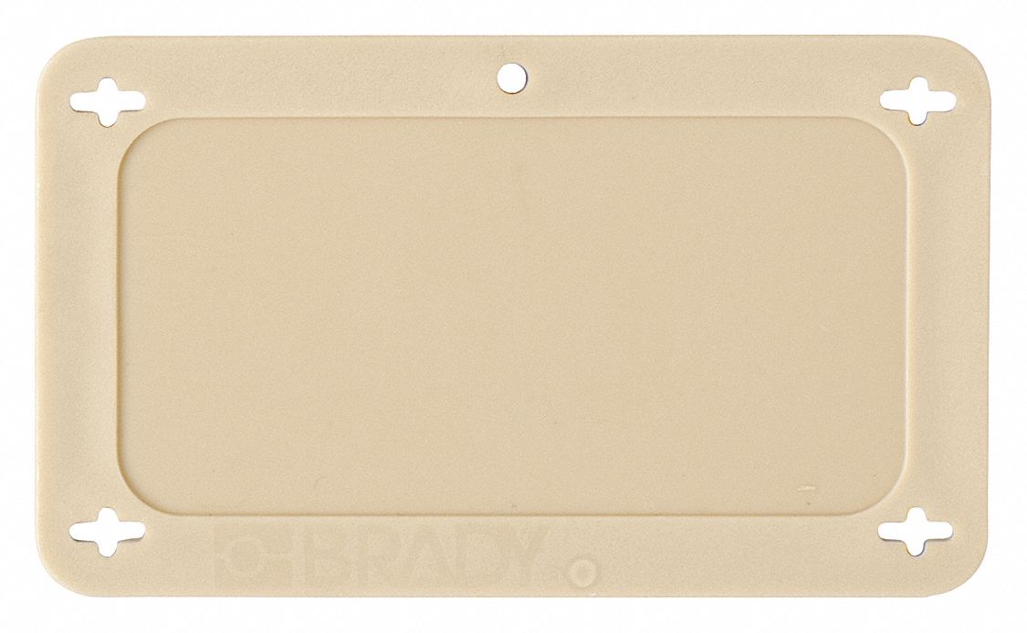 Blank Tag Plastc 2 1/5in H 3 5/7in W Tan