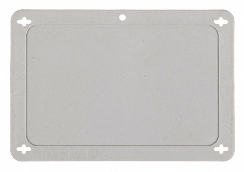Blank Tag Plstc 3 1/5in H 4 5/7in W Gray