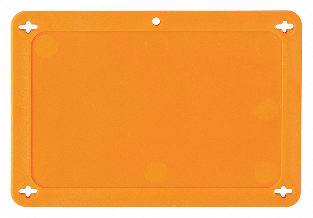 Blank Tag Plstc 3 1/5in H 4 5/7in W Orng