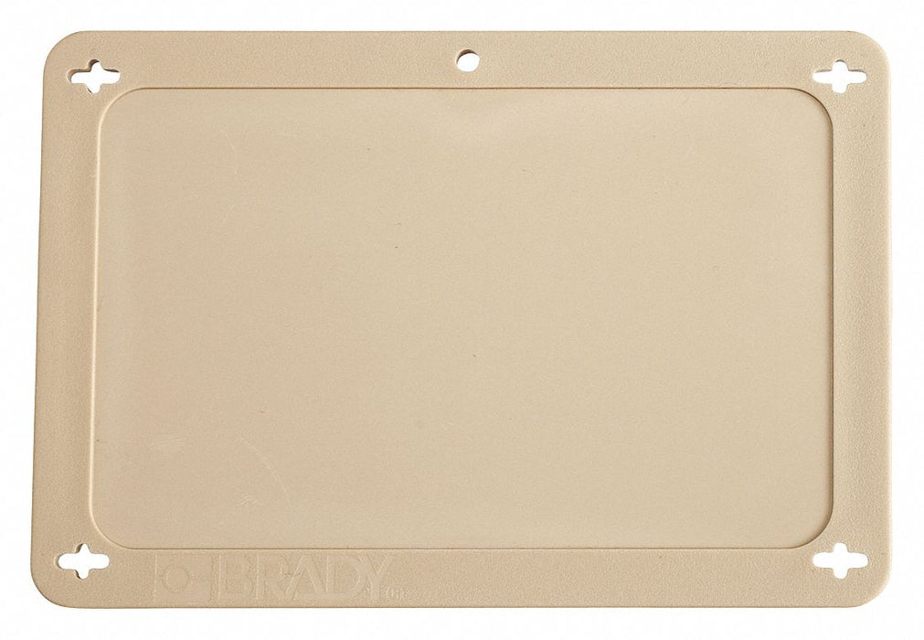 Blank Tag Plastc 3 1/5in H 4 5/7in W Tan