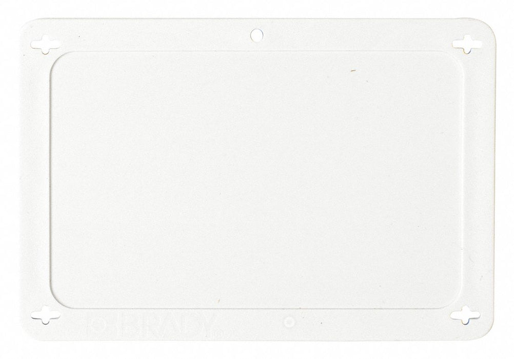 Blank Tag Plstc 3 1/5in H 4 5/7in W Whte