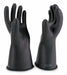 D1025 ElectrcInslatedGloves Sz7 Blk Rubber PR