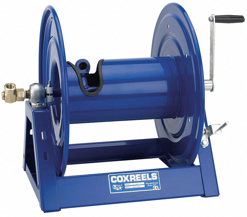 Hand Crank Hose Reel 100 ft 3/4 ID Blue