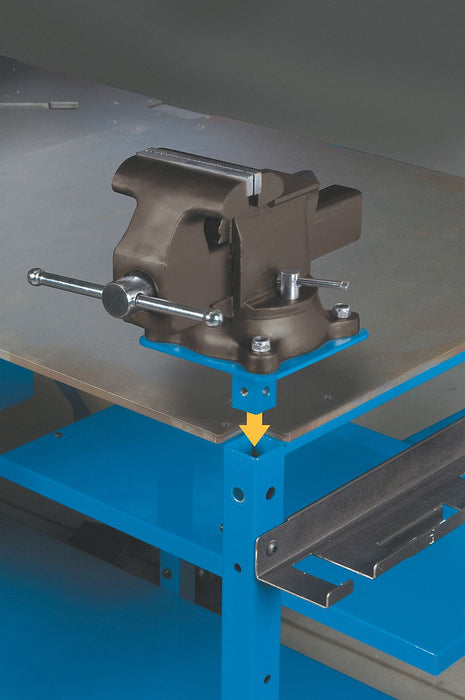 Vise and Vise Mount 7 in W 14 in D