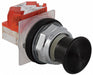 H7084 MushrmHeadPushButton NonIllum Blk 1NC
