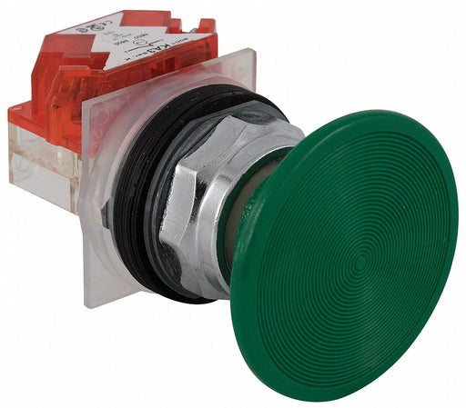 H7084 MushrmHeadPushButton NonIllum Grn 1NC