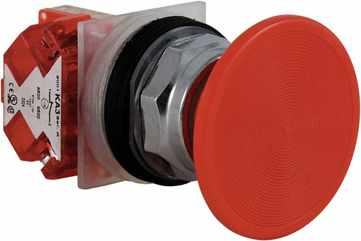 H7084 MushroomHeadPushButton Non-Illum Red 1NC