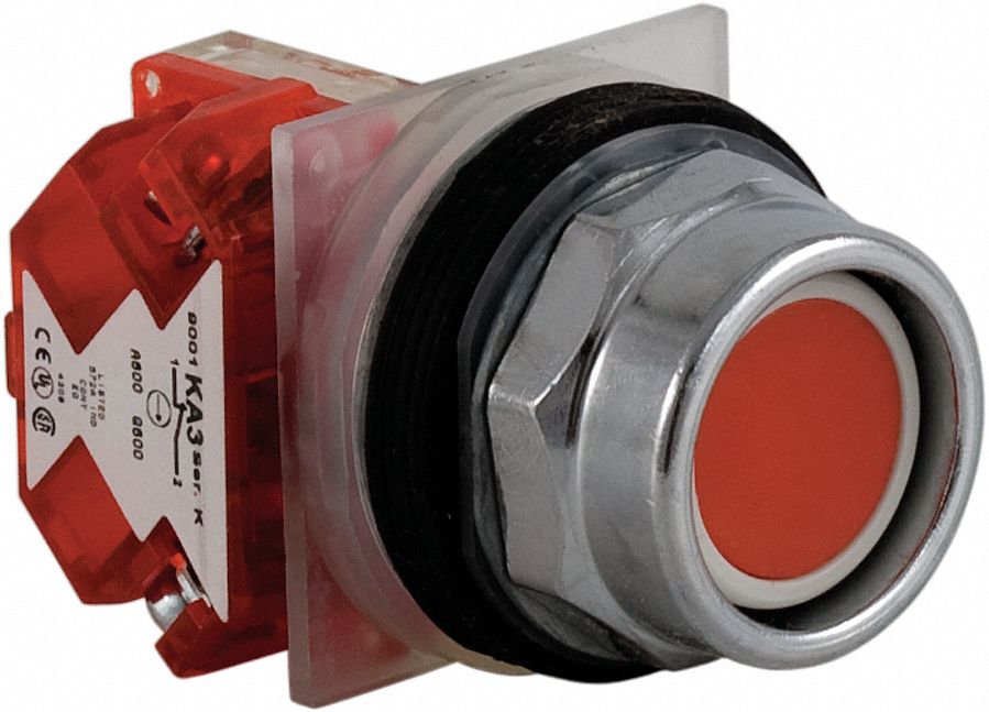 H7062 ExtendPushButtnOp NonIllum Red 1NC