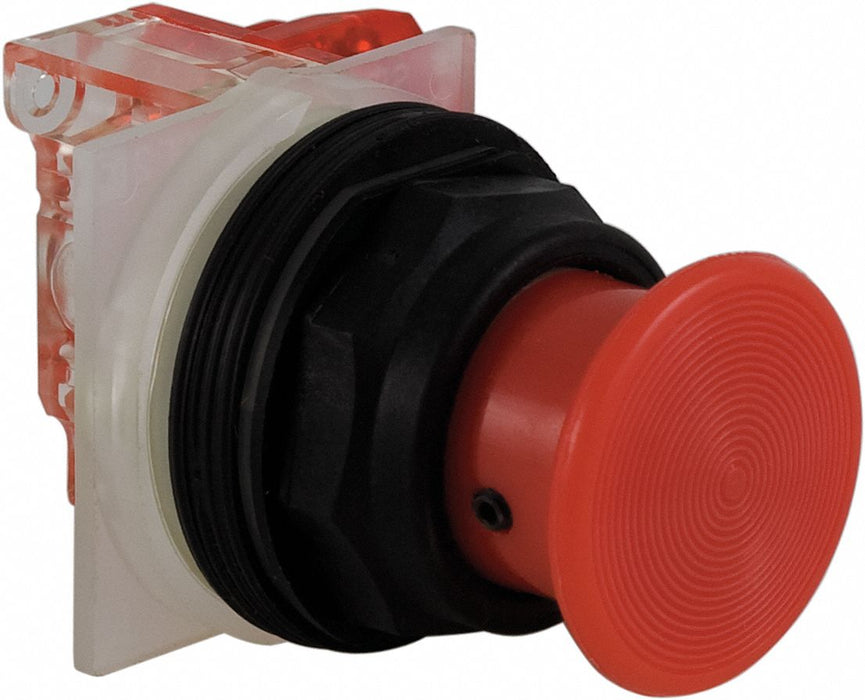 H7086 MushroomHeadPushButton Non-Illum Red 1NC