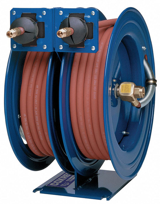 Dual Hose Reel Spring 3/8 in MNPT 50 ft