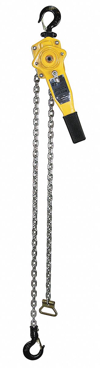 Lever Chain Hoist Cap 1500Lb Lift 5Ft