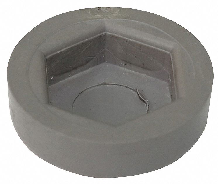 Floor Protector Cap 1x1/4x1in Gray PK4
