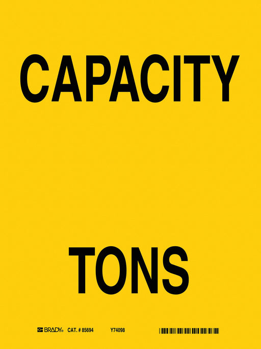 Capacity Sign 10 X7 Polyester