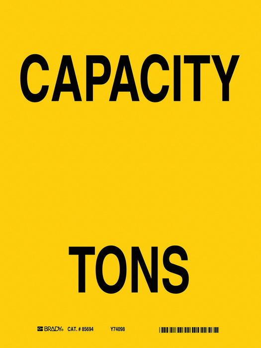 Capacity Sign 10 X7 Polyester