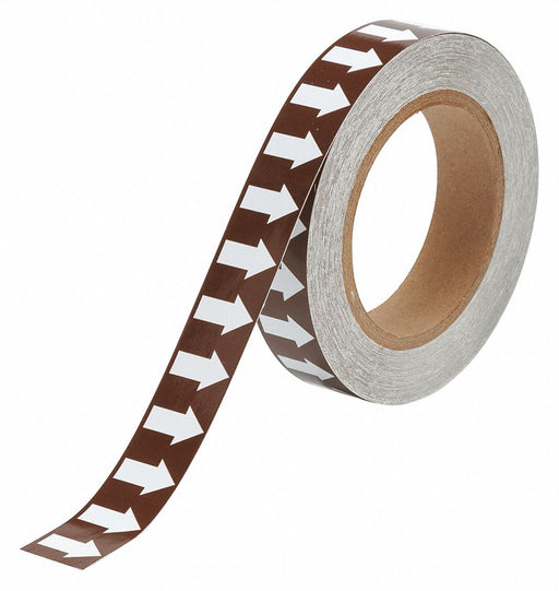 D3612 Pipe Marking Tape Brwn 1in W 90ft Roll L