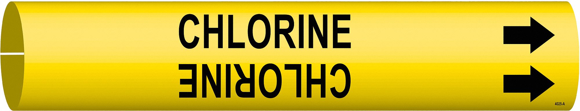 Pipe Marker Chlorine 13/16 in H 4/5 in W