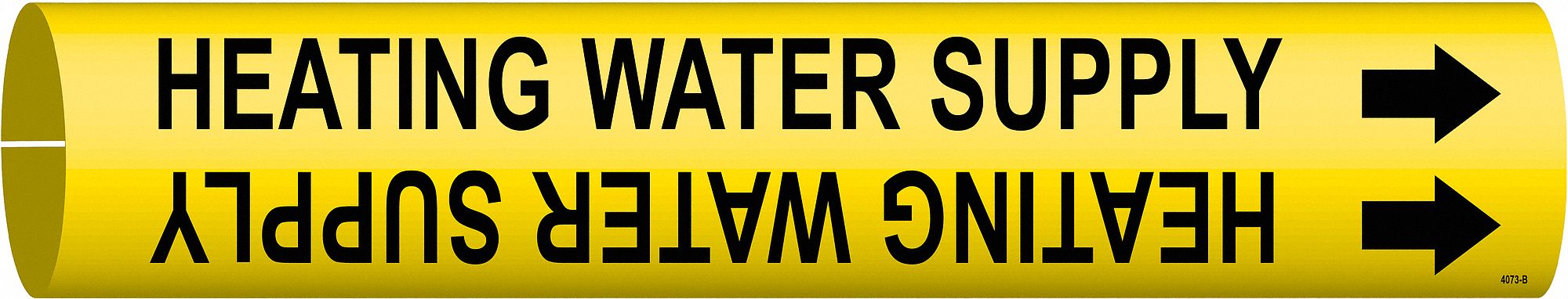 Pipe Marker Heating Water Supply 7/8in H